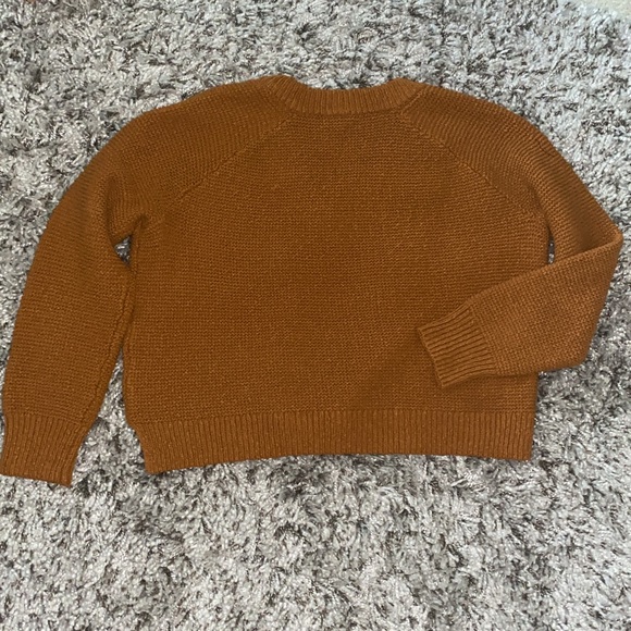 MADEWELL SHORTIE BOX V NECK SWEATER S in CAMEL - Picture 9 of 9